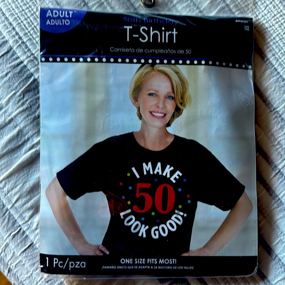 50th shirt and accessories